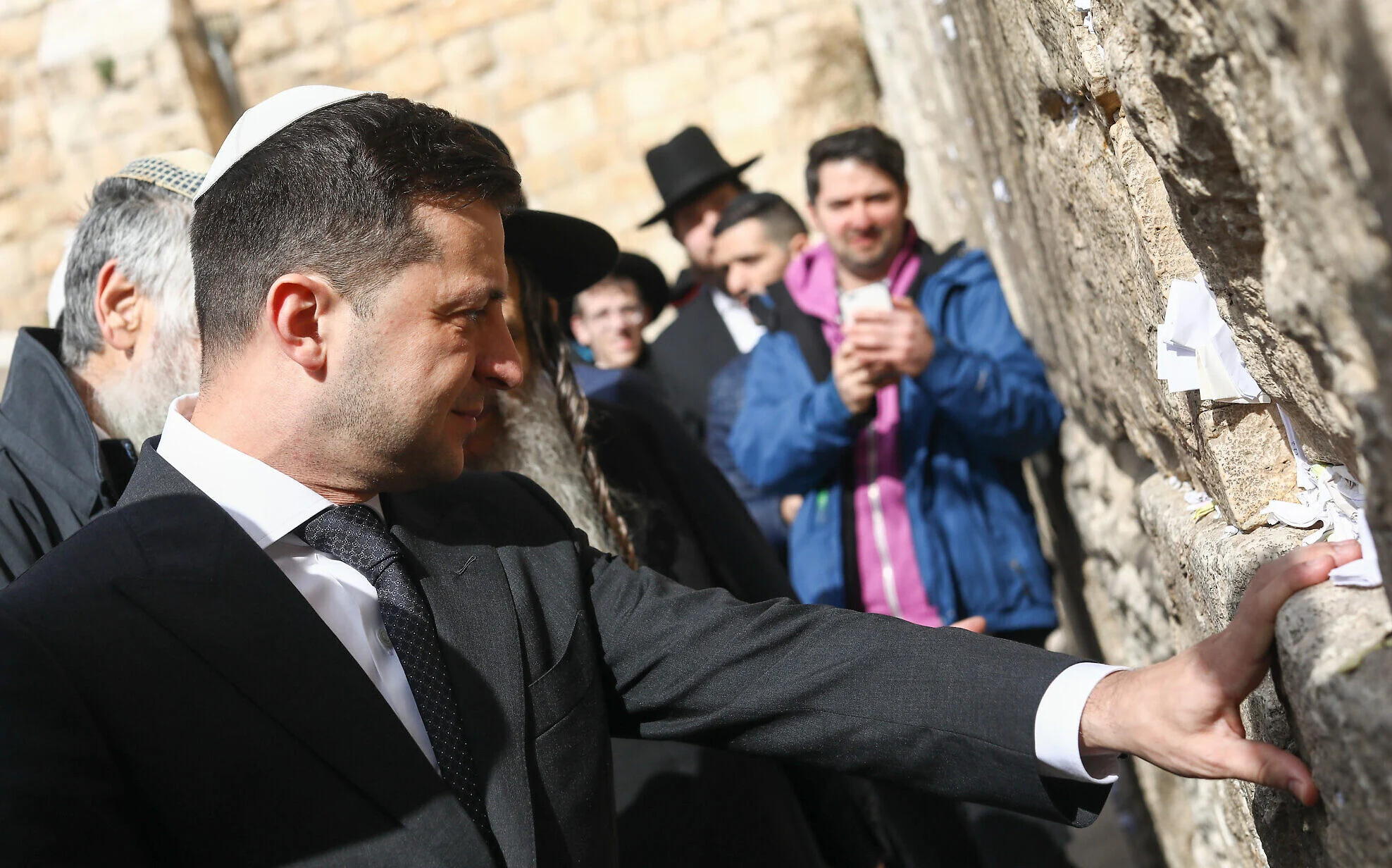 Volodymyr Zelenskyy Visiting The Western Wall